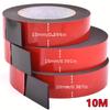 10m Super Strong Dual-Sided Adhesive Tape, 1.0mm Thick, Red & Black Design - Waterproof, Heat Resistant, Ideal for Mounting, Labeling & Office Use