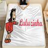 1 Stück Luluzinha Print Flanelldecke, Hohe Qualität für alle Jahreszeiten, Heimdekoration, Wärme und Komfort, Perfekt für Weihnachtsgeschenke