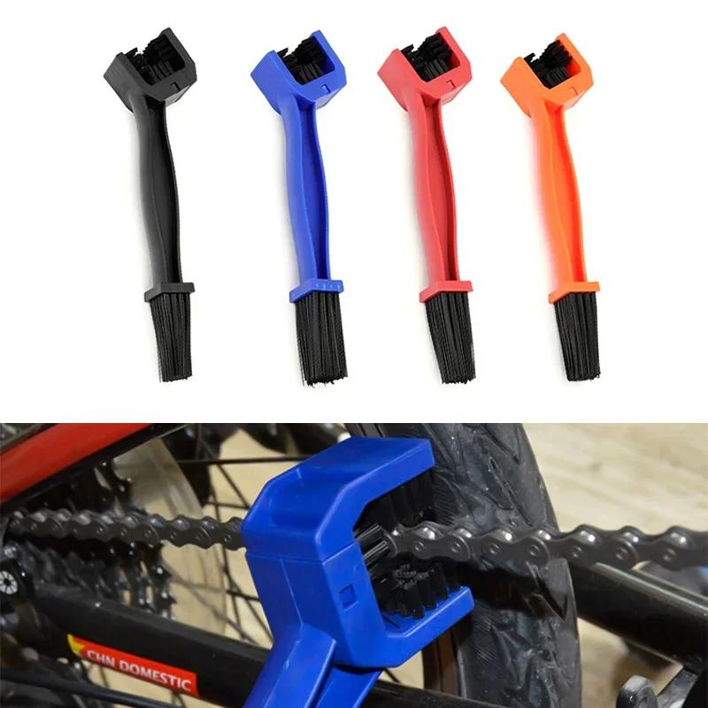 1PC Motorbike Chain Brush Plastic 3-sided Square Head Brush Motorcycle Brush Cleaning Chain Outdoor Scrub Road Care Tools