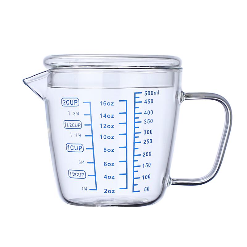 Xihe Heat-Resistant Glass Measuring Cup with Lid