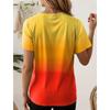 Women's T-Shirts For Women 3d Gradient Print  Tees Casual Street Femalewear Summer  Oversized T-Shirt Fashion Lady Y2k Clothing