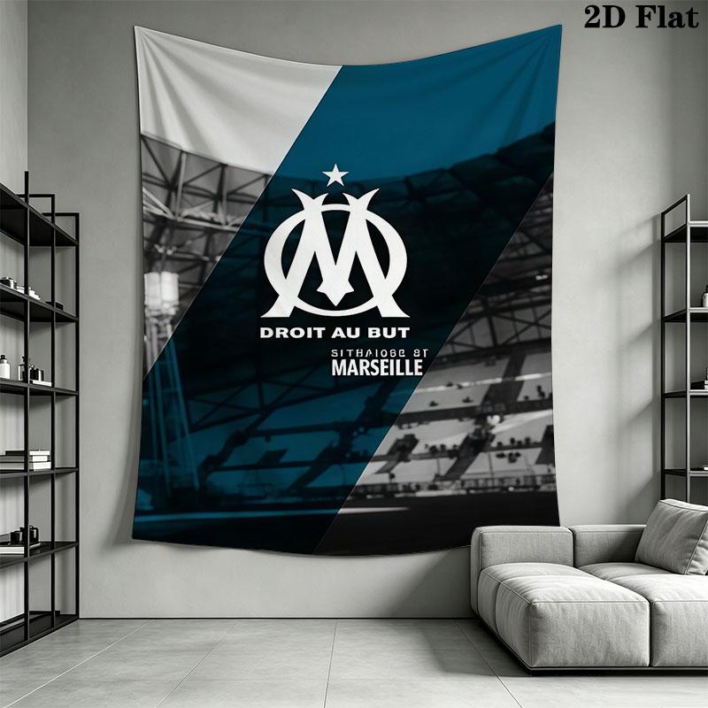 OM logo Wall Hanging Printed Fabric Blanket Decorative Tapestries for Bedroom Living Room Home Decor