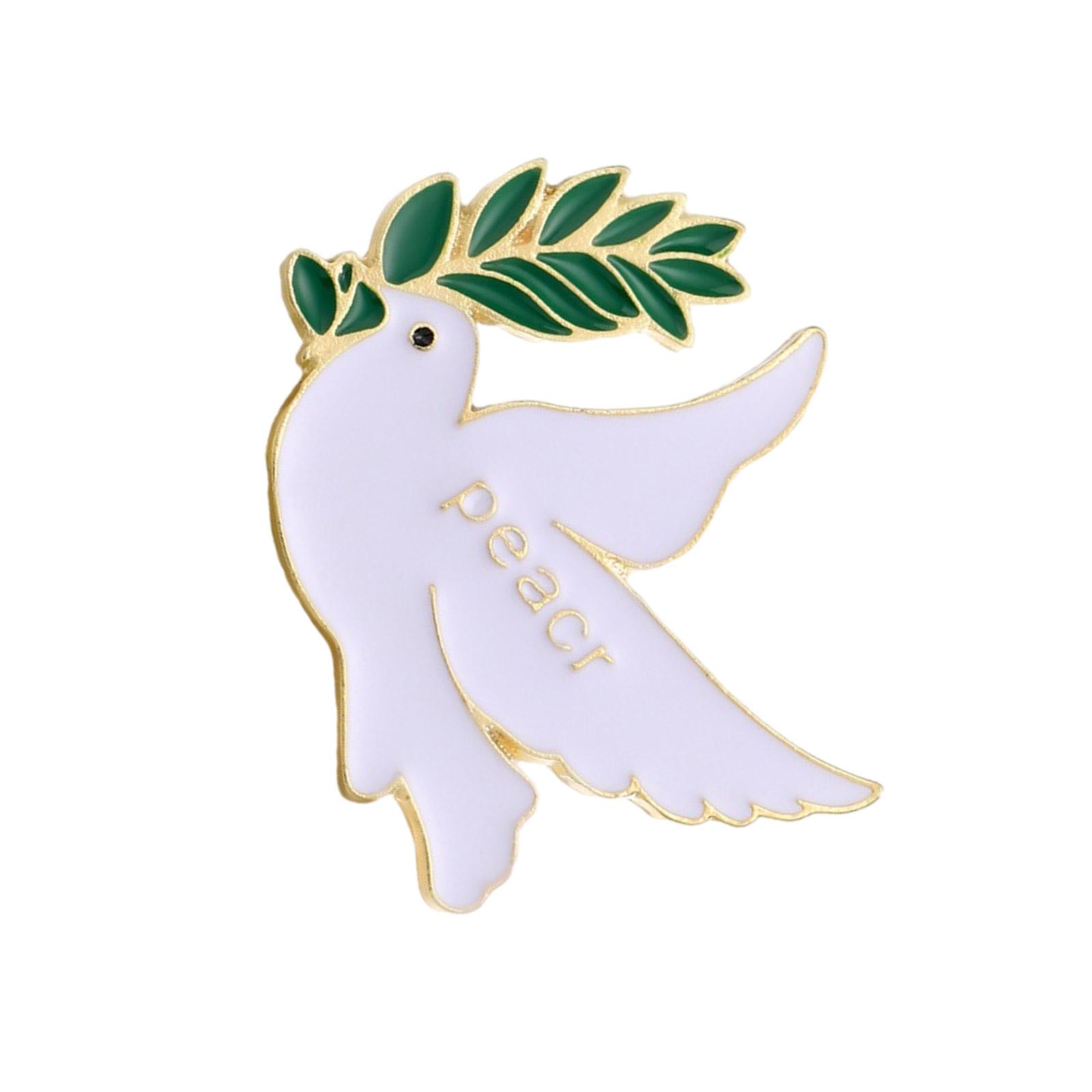 

Стильная брошь в виде голубя мира, металлическая брошь-птица, текстура сплава, мультяшный стиль, подходит для повседневной носки или вечеринок