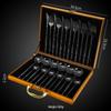 LIU 24-Piece Multi-color Stainless Steel Cutlery Set
