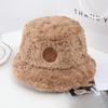 New Hat for Women's Winter Letters Imitation Mink Hair Warmth Thickened Fisherman Hat Korean Style Fashion Internet Celebrity Plush Pot Hat