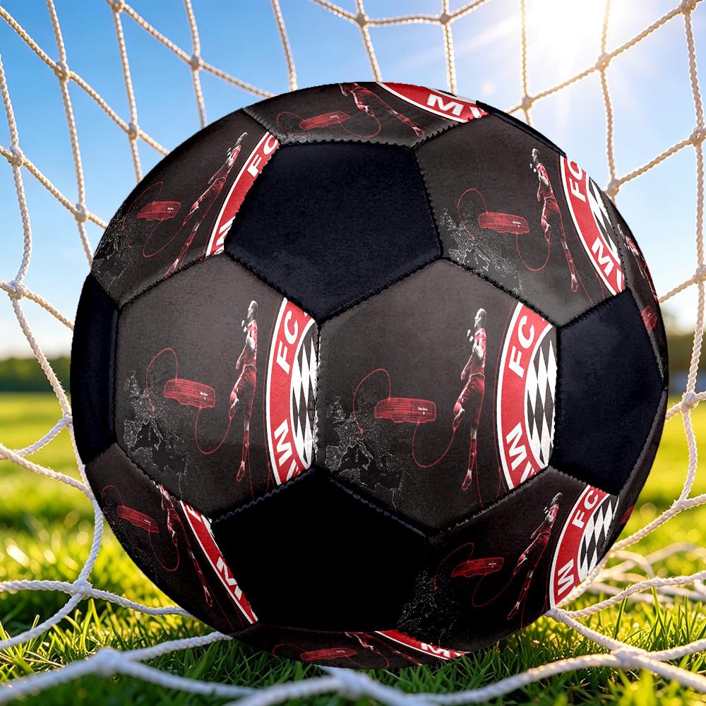 1pc Bayern Munich Crest Standard Size 5 Soccer Ball, Durable Game Soccer Ball for School Park Training & Daily Entertainment Zq7141