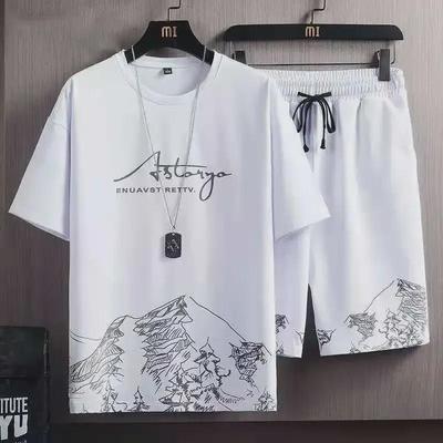 Men's Ice Silk Summer Sports Set: Short-Sleeved T-Shirt & Shorts, 2022 Trend