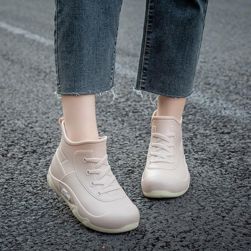 

Женские водонепроницаемые короткие ботильоны нескользящие кожаные кроссовки удобная повседневная обувь 36 абрикосовый