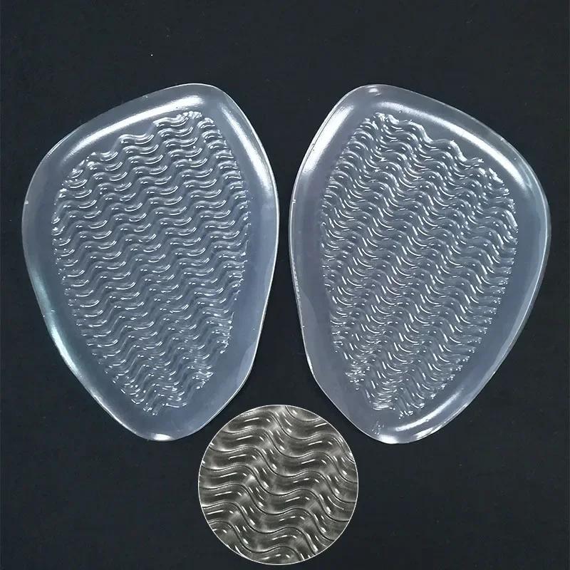 Silicone Pads for Women's Shoes Non-slip Inserts Self-adhesive Forefoot Heel Gel Insoles for Heels Shoe Anti-Slip Foot Pad