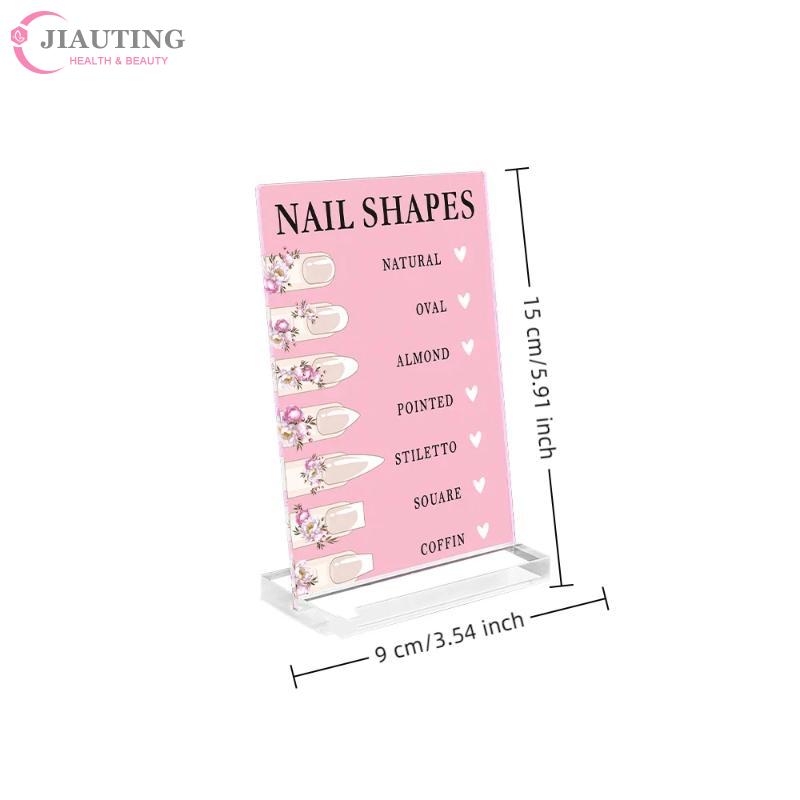 Nail Shapes Nail Tip Display Board Advice Board Acrylic Nail Shape Guide False Nail Showing Holder Nail Salon Display Counter