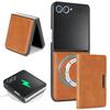 Luxury 2IN1 Leather Wallet Card Holder Phone Case For Samsung Galaxy Z Flip 7FE 6 5 4 3 Magnetic Wireless Charging Protect Cover