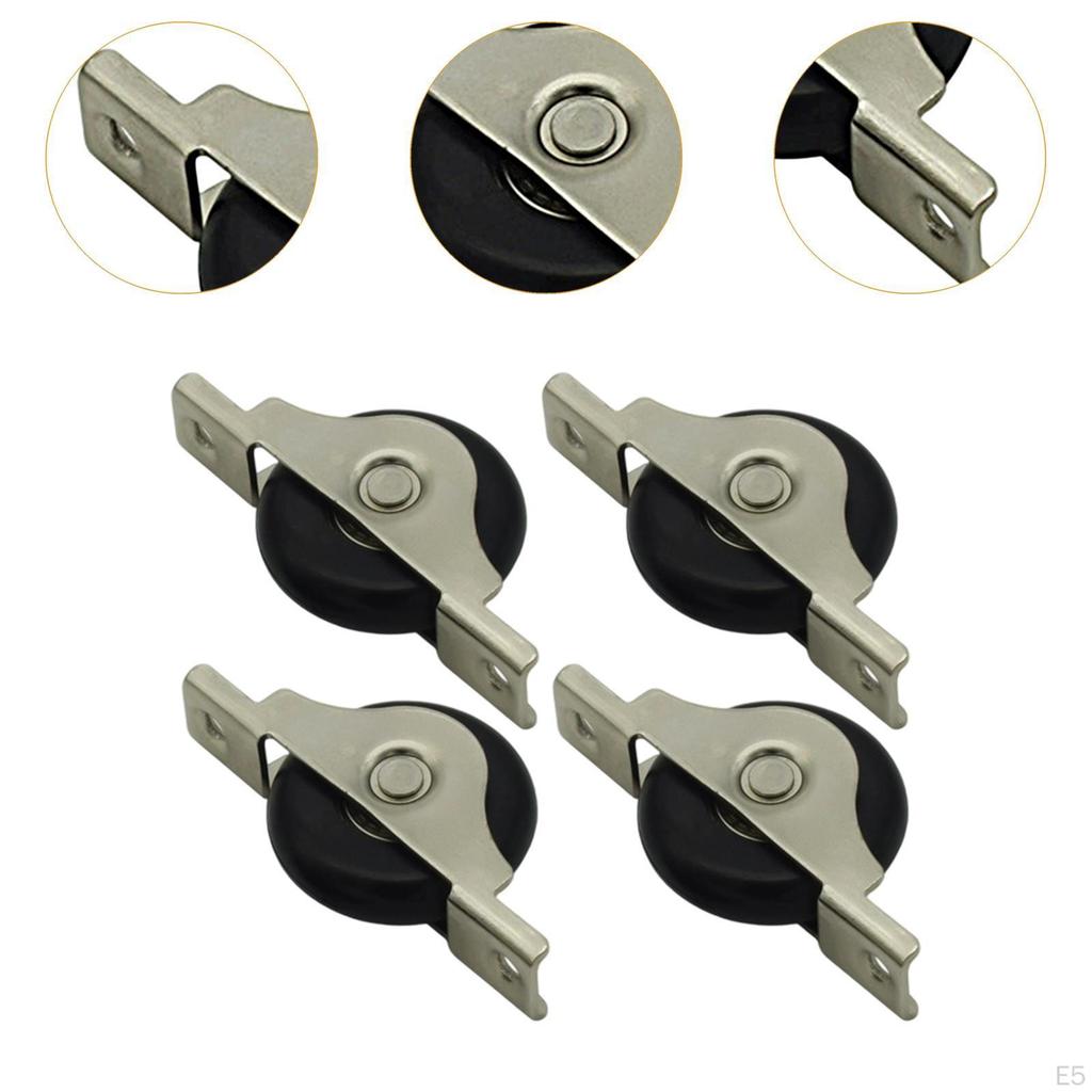 4 Pieces Push Pull Window Pulley Door Rollers Bathroom Slot Wheel Silent Sliding Doors Wheels