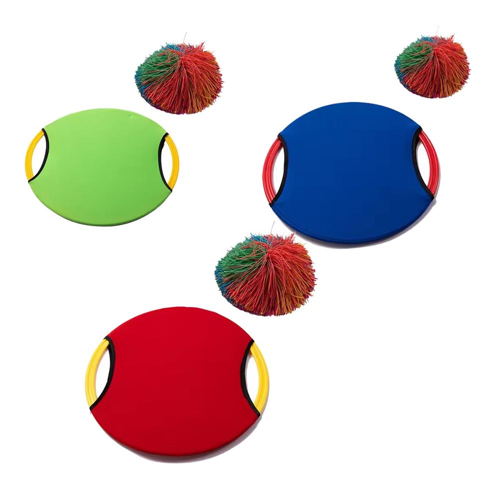 Bouncing Circle Throwing Training Toys Kids Adult Outdoor Interactive Cooperative Games Racket Catch Elastic Paddle Ball Fun Gam