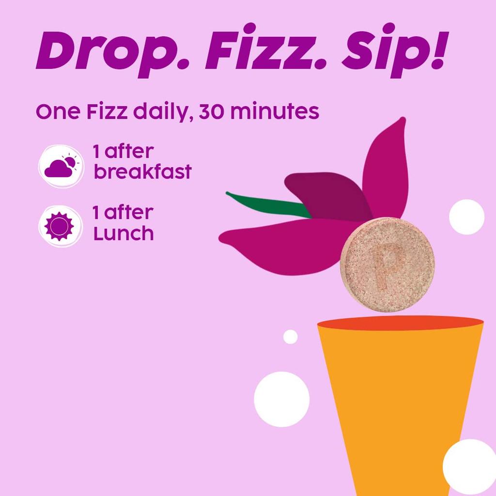 PLIX The Plant Fix Heavenly Hair Effervescent Tablets 15 Count Orange Flavour Vegan Hair Care