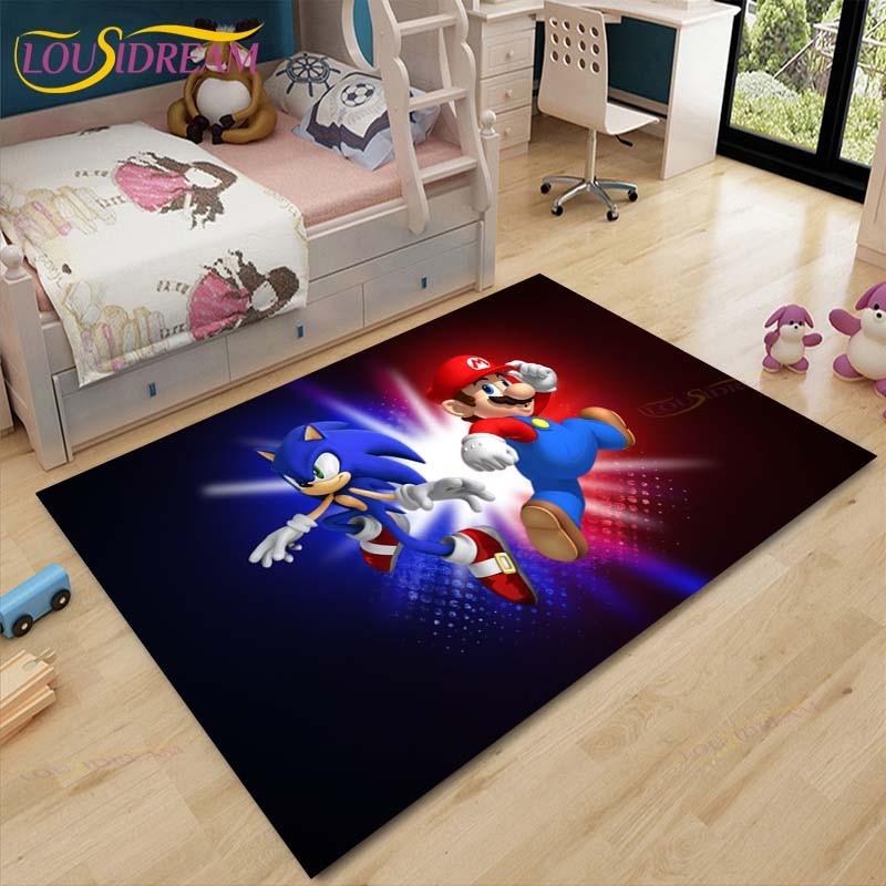 Mario Bros Anime Teppich Wohnzimmer Schlafzimmer Nachttisch Matte Japanisches Arbeitszimmer Computer Stuhl Home Fashion Bodenmatte Bereich Teppich