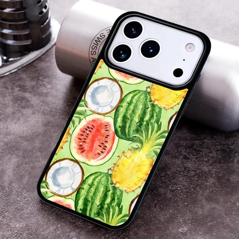 Fruits Watermelon Pineapple Summer Phone Case for iPhone 17 16 15 Pro Max Air 14 13 12 11 Plus Shockproof Cover