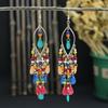 Elegant Bohemian Water Drop Tassel Earrings for Women - European & American Style.