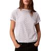 Calvin Klein Soft Breathable Letter Loose Round Neck Short Sleeve T-Shirt Women tops 47C807G-YAA