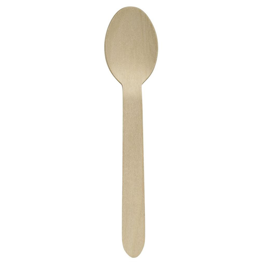 Set of 30 Wooden Teaspoons for Picnic Fackelmann Move Ref. 31025