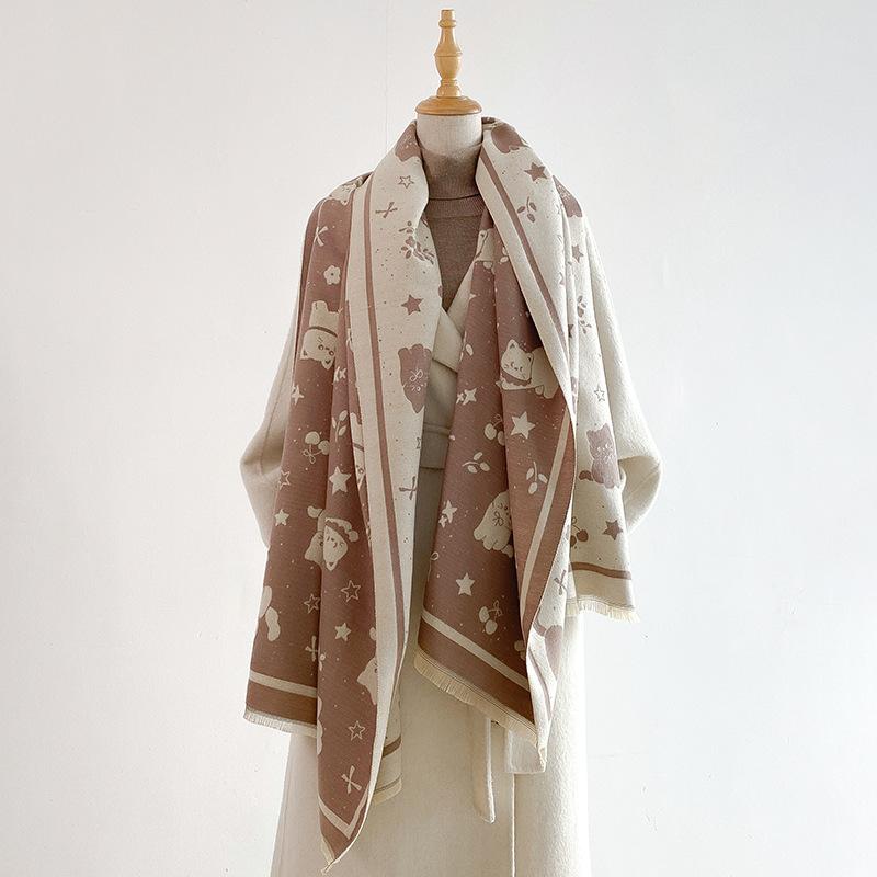 Women Winter Warm Scarf Soft Solid Color Shawl Wrap Outdoor Neck Scarves