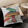 Dancing Frogs Riding Mushrooms Pillow Gift Home Office Decoration Pillow Bedroom Sofa Car Cushion CoverPillow Case