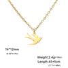 My Shape Swallow Pendent Necklace Stainless Steel Choker Swallow-Tailed Kite Bird Animal Charms Chain Women Jewelry Flying Birds