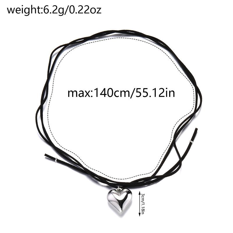 Personalized love rope chain new jewelry women's versatile pendant simple niche alloy necklace