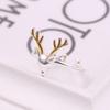 Fashion Color Christmas Deer Ring for Women Cartoon Elk Simple Open Ring Jewelry