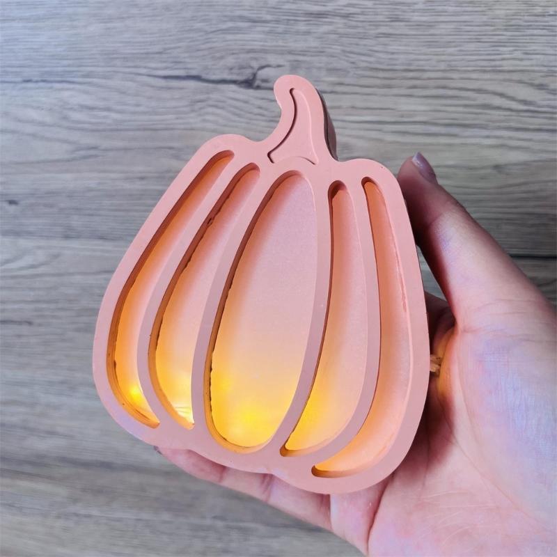 Hollowed Pumpkins Silicone Candle Mold For Making Candle Halloween Decoration Easy Demolding Silicone Mold Baking Tool