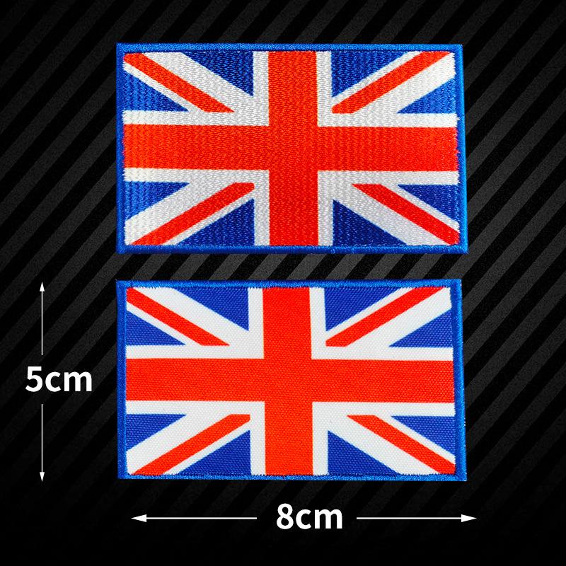 5 Stück Weltflagge Stickerei Stoffaufkleber Armband Klettverschluss DIY Aufnäher Stickerei Stoffaufkleber