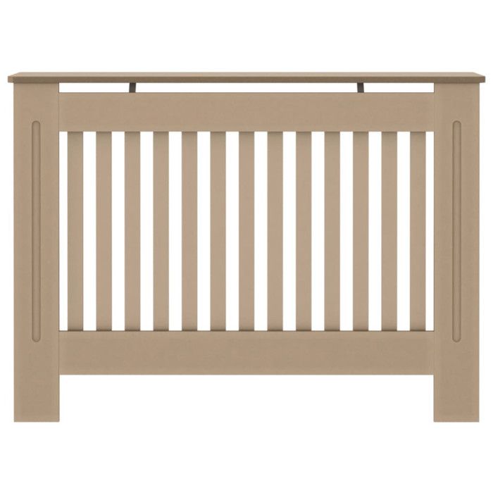 Cache-radiateur en MDF brun - VidaXL - 112x19x81 cm - Design à lattes