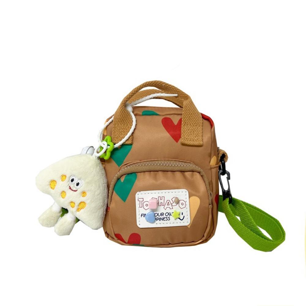 Cartoon Crossbody Shoulder Bag Love Heart Printed Children Messenger Bag  Streetwear