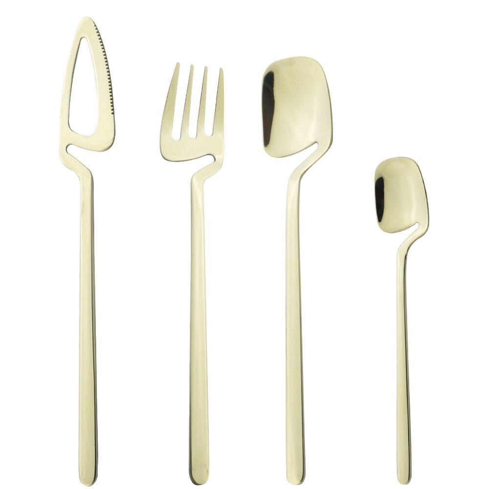 Purple Dinnerware Set 18/10 Stainless Steel Tableware Cutlery Set Knives Forks Coffee Spoons Party Home Kitchen Silverware Set