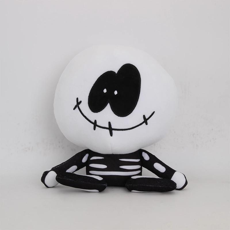 

Spooky Month Skid And Pump Friday Night Funkin Plush Toy Soft Stuffed Doll 20Cm White