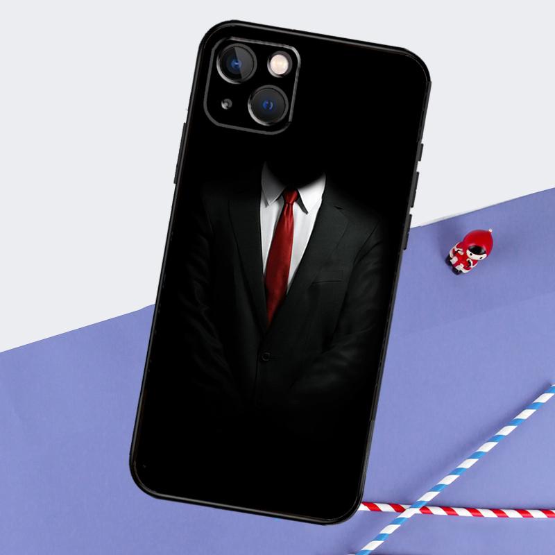 Anzug und Krawatte Handyhülle Für iPhone 16 Pro Max 12 13 Mini 11 14 15 Pro Max XR 15 16 Plus 16e Rückseite