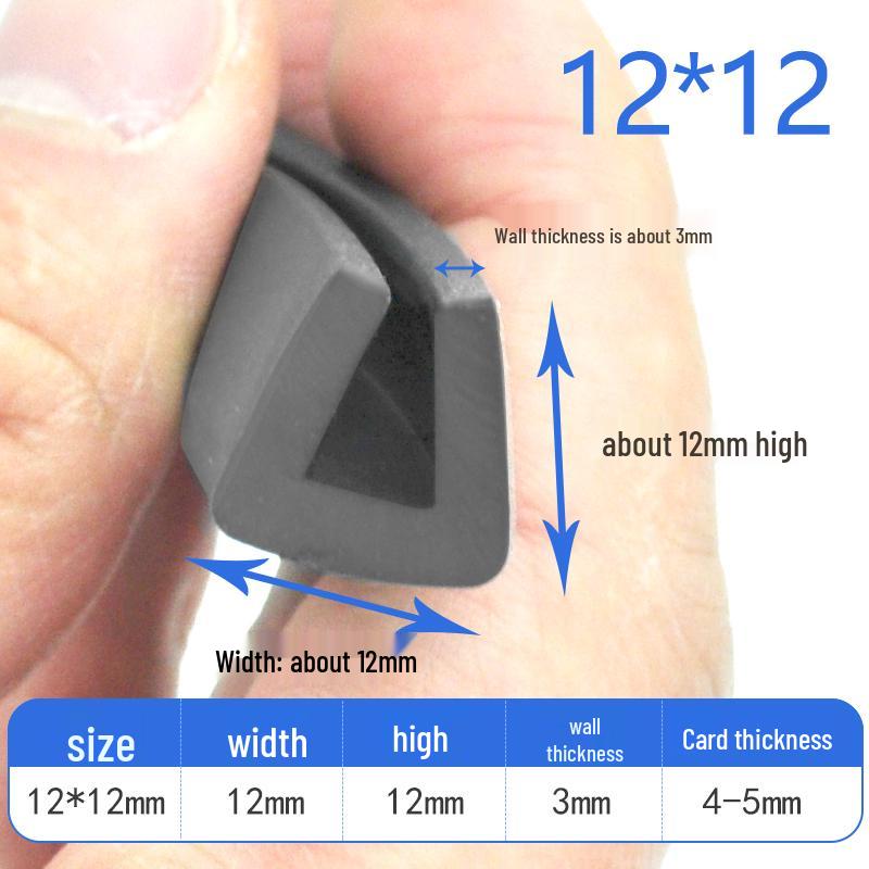 Gumové lištování ve tvaru U: Protiřezná, vodotěsná těsnicí lišta pro ochranu plechu a skla