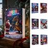 Christmas Tree Hanging Charms Dragon Advent Calendar, 24Pcs Acrylic 2D Ornament Set with Fantasy Decorations Designs, Decor, Holiday Gift for Kids Box