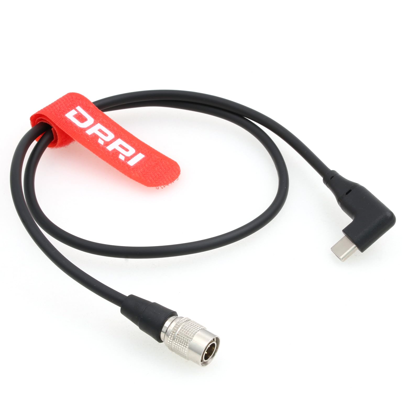 

DRRI Hirose 4-Pin to USB Type C Right-Angle PD Power Cable for Zoom F4, F8, F8n, and F8n Po Recorders | Blackmagic | ZAXCOM