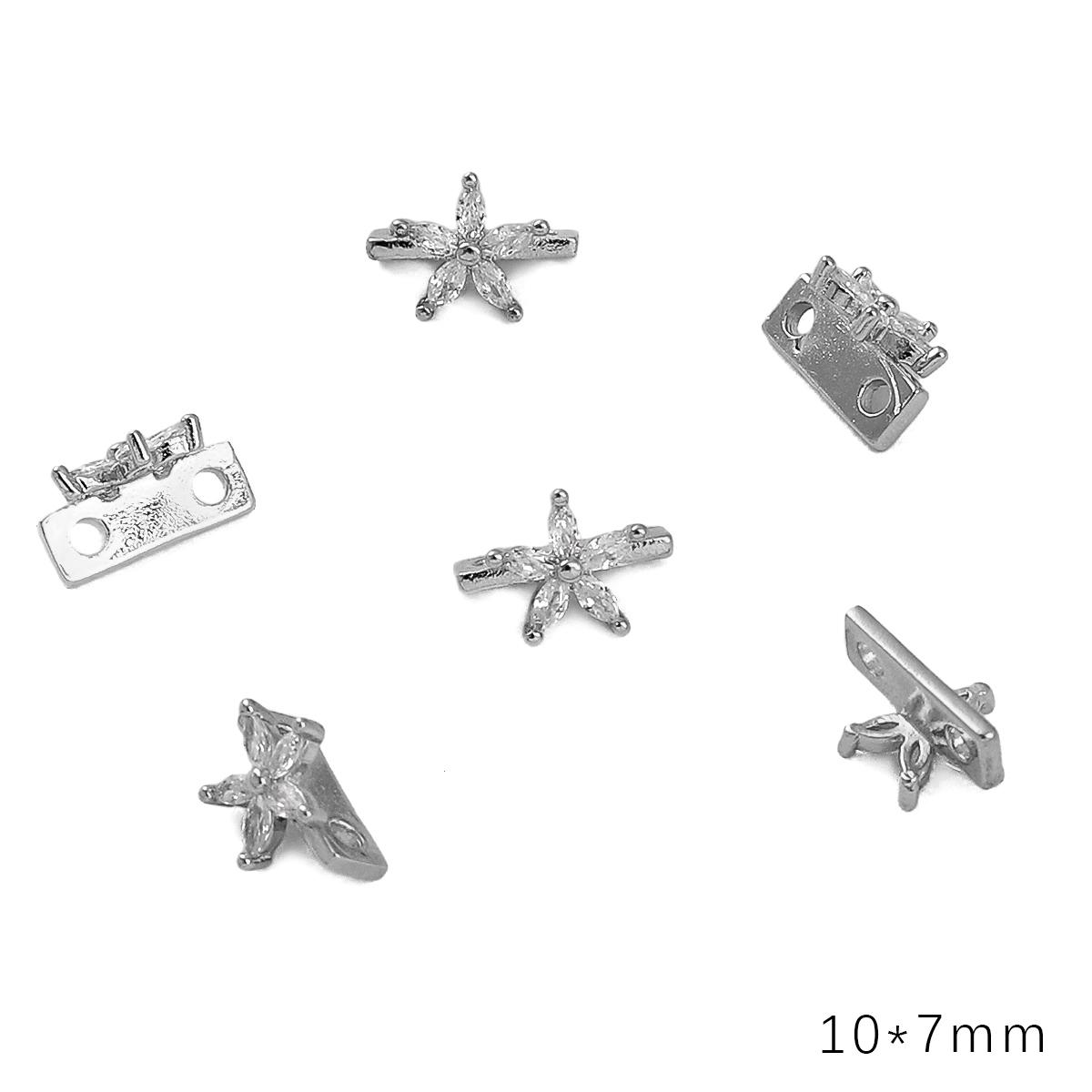 

Медные бусины-разделители с двойным отверстием, подвески для изготовления ювелирных изделий своими руками, аксессуары для рукоделия 10x7mm роман серебряный