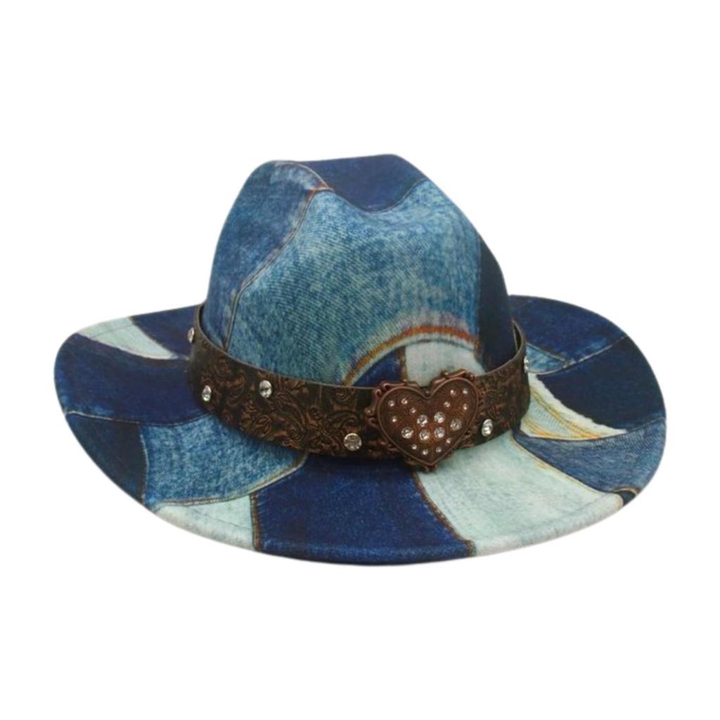 Travel Photography Vacation Stage Performance Jazz Hat Western Retro Cowboy Hat Big Love Fashion Street Shot Felt Hat