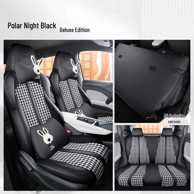 Custom Houndstooth Car Seat Cushions for BYD Seagull, 25-Year Design