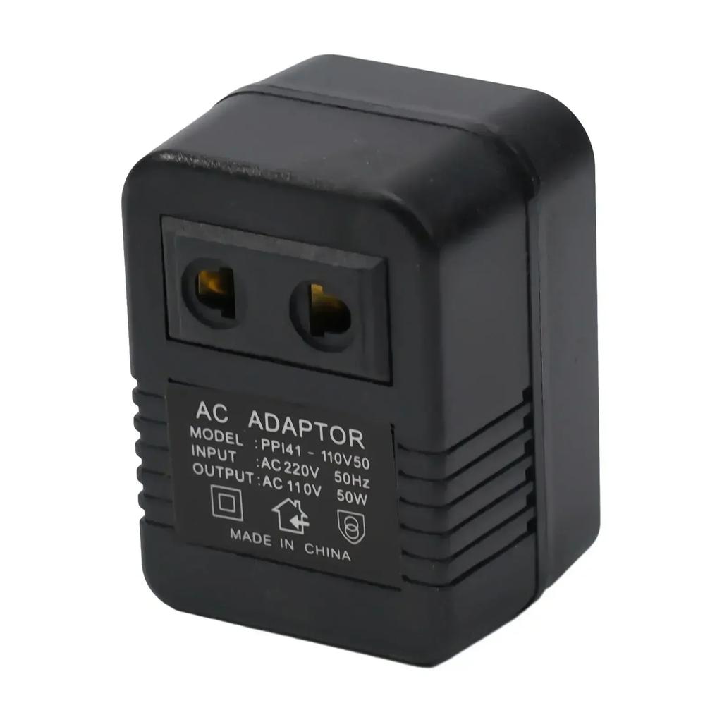 Abwärtstransformator Reiseadapter 50W AC 220V auf 110V Spannungswandler EU-Stecker Schwarz Stromwandler