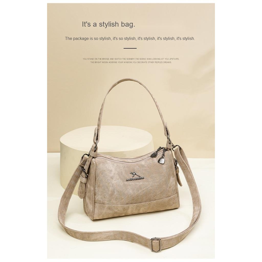 Xeie Thuk Shoulder Crossbody Handbag Women PU Adjustable Strap Daily Commute