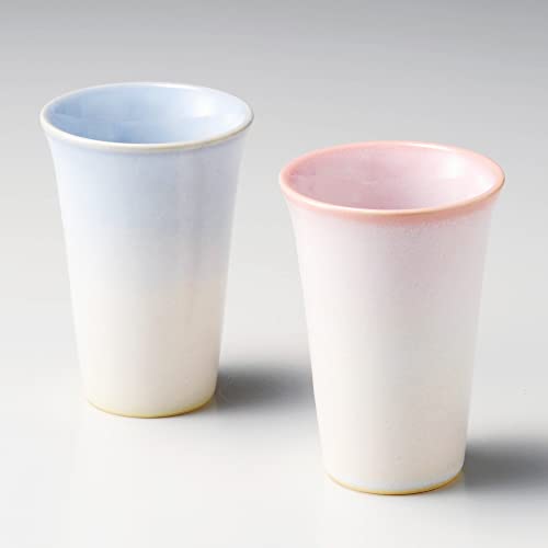 Japanese Tosai Tsubakihide Kiln Buds Free Cup Pair