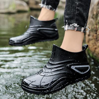 Shell Head Short Tube Rain Shoes Internet Celebrity Live Fashion Non-slip Trend Outer Wear Waterproof Shoes Adult Casual Shoes