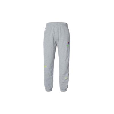 Logo Embroidered Knit Joggers with Drawstring Closure Men Bottoms Grey DD4677-063