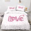 Valentine'S Day King Queen Duvet Cover Angel Cupid Bedding Set For Teens Adults Romantic Couple 2/3 Pcs Polyester Quilt Cover