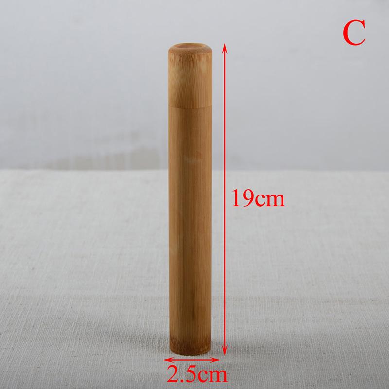 4 Size Bamboo Tube Tea Box Airtight Small Container Spices Storage Jar With Lid