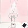 Customized Name Couple Kiss Little Person Necklace Stainless Steel Personalized Heart Name Love Necklace Jewelry Gift