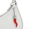 4Pieces Pepper Pendant Fashion Accessory Pepper Keyring Alloy Texture Key Pendant for Youthful Adults and Friend Present